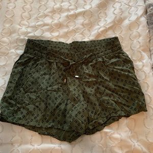 Green Flowy Shorts